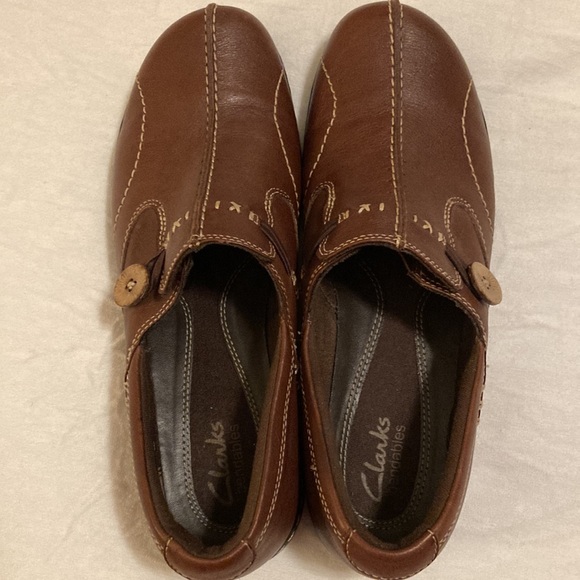 2 for $60 Clarks Slip On Loafers Women's Size 8 Bendables Sixty Delta Leather - Picture 4 of 16